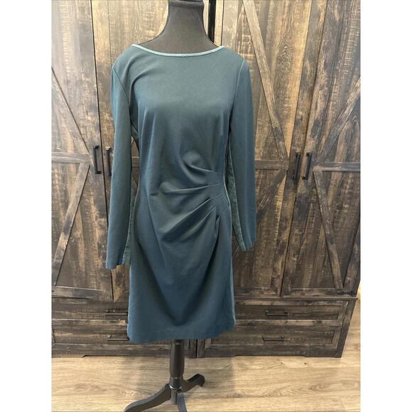 Lauren Ralph Lauren Womens Size 12 Green 3/4 Sleeve Sheath Cocktail Dress - Picture 9 of 12